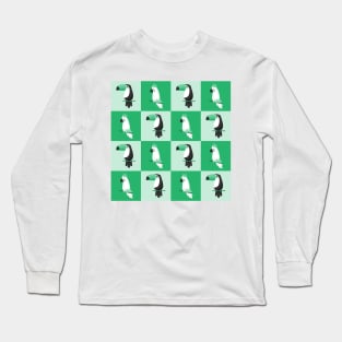 TROPICAL BIRDS - GREEN PALETTE Long Sleeve T-Shirt